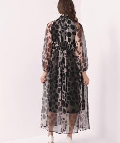 Alternative view of تريجر آيلاند - فستان مشجر شيفون طويل