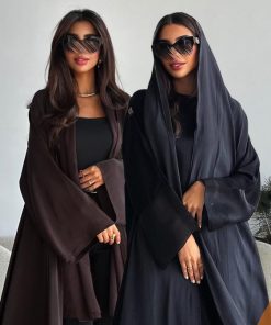 دار امتنان - بكج عبايتين عباية يومية أنيقة و عباية حراير البنية- 1590