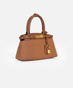 Alternative view of أوبرا فاشن - شنطة نسائيه أنيقة بقفل معدني ذهبي لون جملي