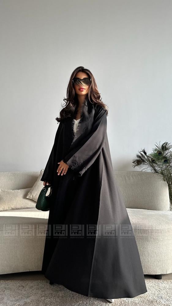 دار امتنان - عباية صيفية دبل كلوش بتطريز وشراشيب أنيقة- 1401 - Image 8