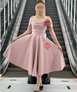 Alternative view of بينوش  - فستان الاميرات بقماش الكريب الطبي ستايل أوف شولدر