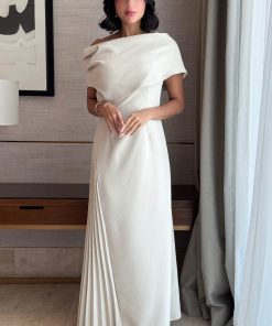 Alternative view of اكتان - فستان ماكسي بكسرات جانبية لون سكري