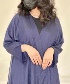 مارينا للعبايات - عباية كلوش لامعه لون كحلي