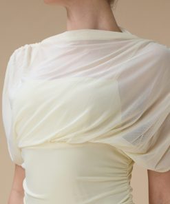 Alternative view of اكتان - فستان اصفر طويل بتصميم درابيه