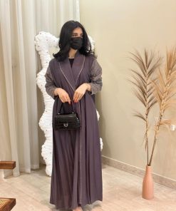 Alternative view of مارينا للعبايات - ‏عباية كلوش لون رمادي