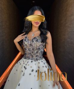 Alternative view of جولينا - Wahaj وهج Stardust Beige Gown