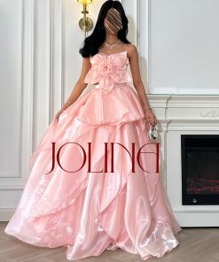 جولينا - فستان بنكي قطعتين سهرة