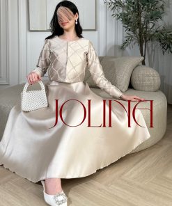 Alternative view of جولينا - فستان قطعتين لون بيج