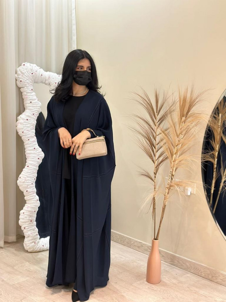 مارينا للعبايات - عباية بشت كحلي - الصورة 2