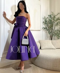 جولينا - فستان موف سهرة ميدي