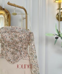 Alternative view of جولينا - طقم بيج مطرز باكمام