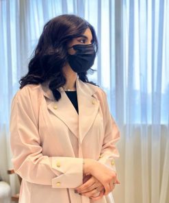 Alternative view of مارينا للعبايات - عباية كريب كتان لون وردي فاتح