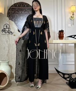 جولينا  - جمب سوت قطعتين لون اسود