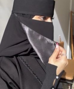 جواهر - بكج بندانه قبعه + نقاب مبطن حرير