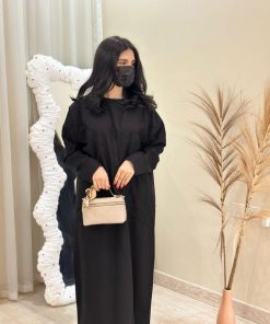 Alternative view of مارينا للعبايات - ‏عباية عمليه ‏اسود ساده