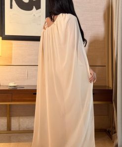 Alternative view of اكتان - جمبسوت بأكمام كيب شيفون لون بيج