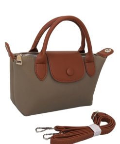 Alternative view of أوبرا فاشن - شنطة نسائي جلد فاخر لون كاكي حجم صغير