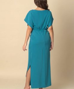 Alternative view of اكتان - فستان ماكسي بكتف مزين بورد لون ازرق