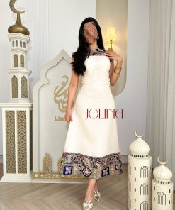 جولينا - طقم أوف وايت بتطريز تراث