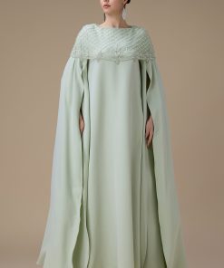 Alternative view of اكتان - جلابية طويلة تيفاني واسعة أكمام كاب