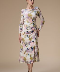 اكتان - طقم بيج ميدي مشجر بطبعات باستيل