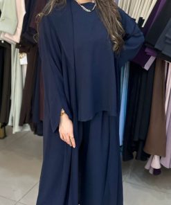 Alternative view of مارينا للعبايات - طقم عبايه 3 قطع لون كحلي