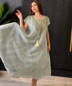 Alternative view of أوبرا فاشن - جلابيه كويتي سهرة قماش كتان