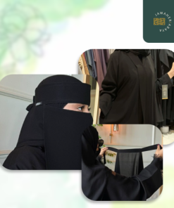 جواهر - بكج الملكة 24 (نقاب طويل + طرحة بندانة + عباية ملكي قصة A)