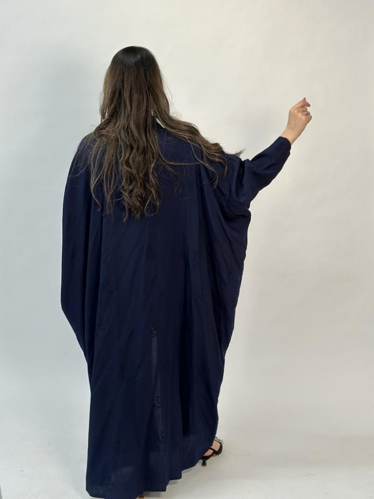 مارينا للعبايات - عباية فراشه لون كحلي - الصورة 2