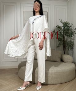 جولينا  - جمب سوت قطعتين لون ابيض