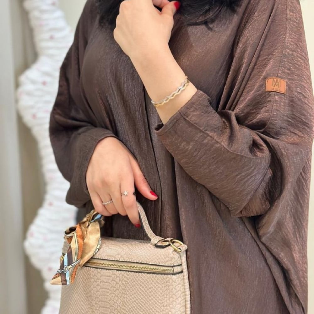 مارينا للعبايات - عباية فراشه لون بني