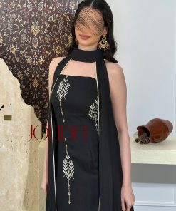 Alternative view of جولينا  - جلابية لون اسود قطعتين