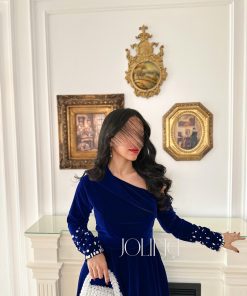 Alternative view of جولينا - فستان نيلي مخمل