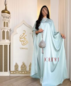 جولينا  - جلابيه تيفاني واسعه بتطريز كريستال