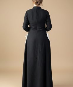 Alternative view of اكتان - جلابية طويلة لون أسود بتطريز تراثي