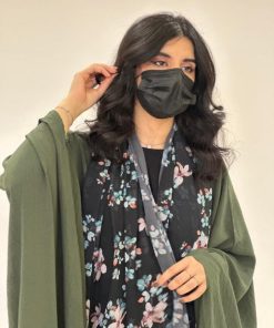 Alternative view of مارينا للعبايات - عباية بشت لون زيتي بدون طرحه