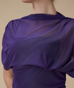 Alternative view of اكتان - فستان بنفسجي طويل مشجر درابيه