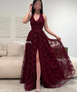 فستان فاخر بتصميم الدانتيل - فستان فاخر بتصميم الدانتيل