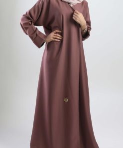 Alternative view of أمول - عباية سادة لون لحمي قماش ناعم بلمسة حريرية 5024