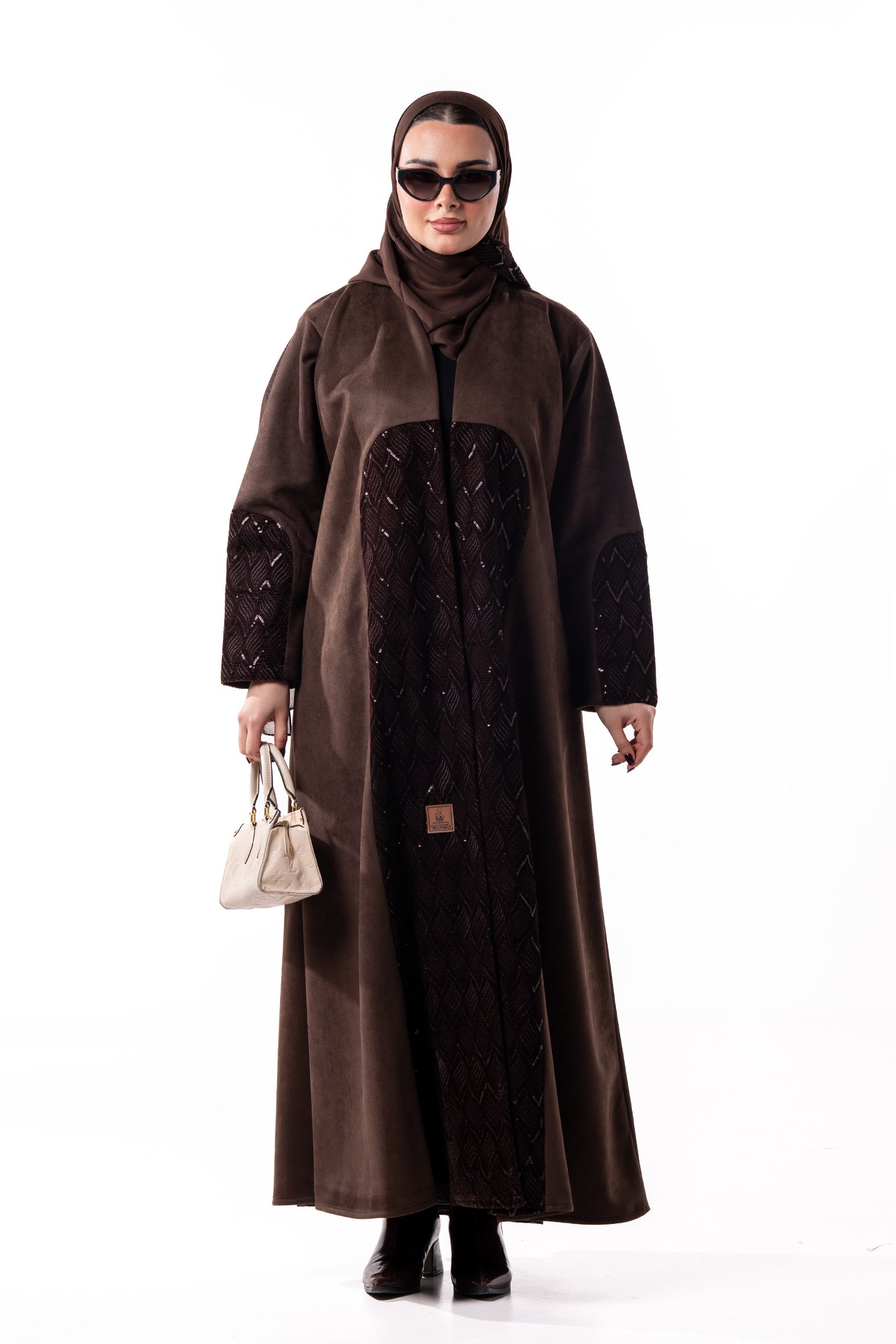 زاهية - عباية غيم باللون البني - الصورة 3