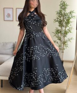 قستان ملكة الطبيعة مع رقبة هالتر بقصة A-Line - قستان ملكة الطبيعة مع رقبة هالتر بقصة A-Line