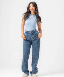 عرفة - بنطلون جينز واسع الساق