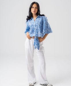 عرفة - توب قصيرة مطبوعة للنساء