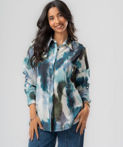 عرفة - بلوزة نسائية مطبوعة بأكمام طويلة