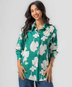 Alternative view of عرفة - بلوزة نسائية مطبوعة بأكمام طويلة