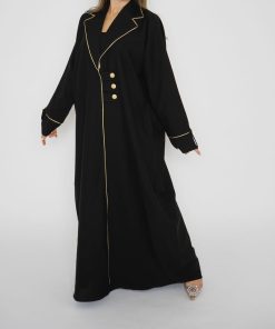 Alternative view of أمول - عباية سوداء ناعمة بستايل رسمي أنيق 6017