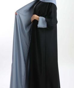 Alternative view of أمول - عباية دبل فيس قماش كريب رمادي وأسود 5066