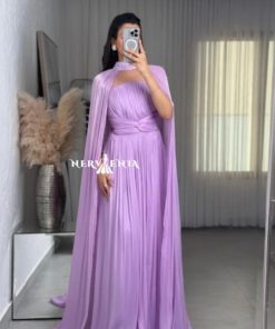 فستان لافندر كرنكل مع الكاب - فستان لافندر كرنكل مع الكاب