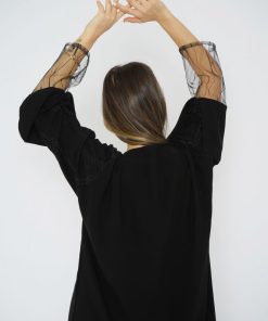 Alternative view of أمول - عباية سوداء فاخرة مع دانتيل عروق مع تطريز 6005