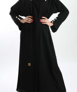 Alternative view of أمول - عباية سوداء رسمية قماش كريب ملكي 5062